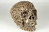 Realistic Looking, Polished, Brown Wavellite Skull #199602-1